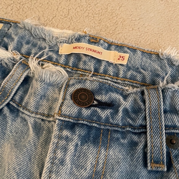 Levi’s Middy Straight Blasted Stone 25Wx30L - Picture 6 of 8